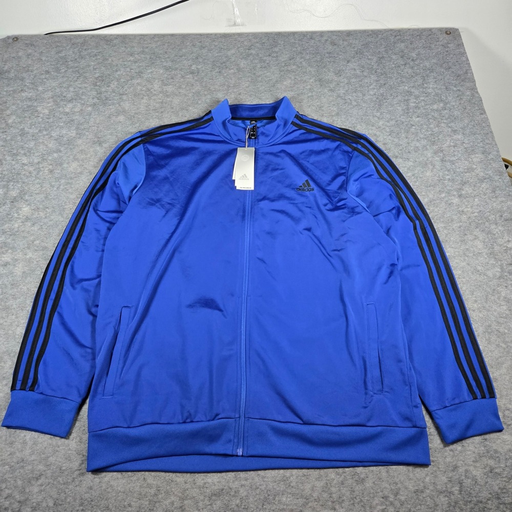 NWT Adidas Mens Blue M 3S TT TRIC Sporty Track Jacket 2XL